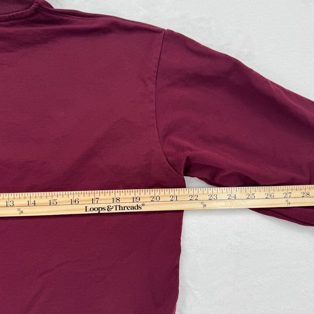 Uniqlo U Sweatshirt Mens S Burgundy Excellent Turtleneck Long Sleeve 341-419547 - Picture 5 of 8